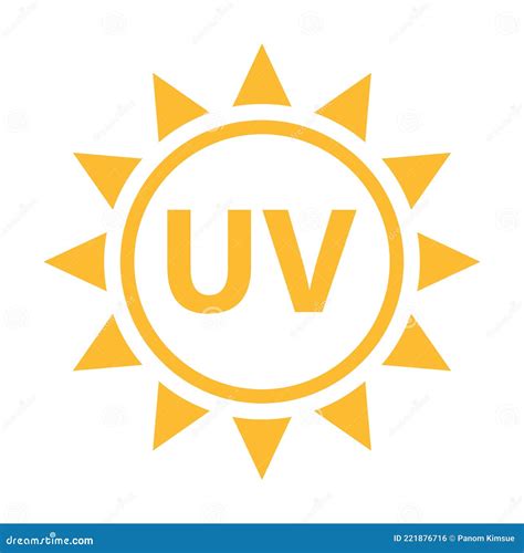 UV Radiation Icon Vector Solar Ultraviolet Light Symbol for Graphic ...