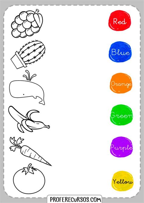 Aprender los colores en Inglés - | Colores en ingles, Hojas de trabajo jardín de infancia ...