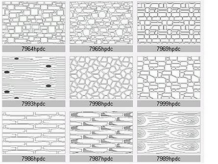 Wood & Stone Hatch Patterns - SimpleCAD