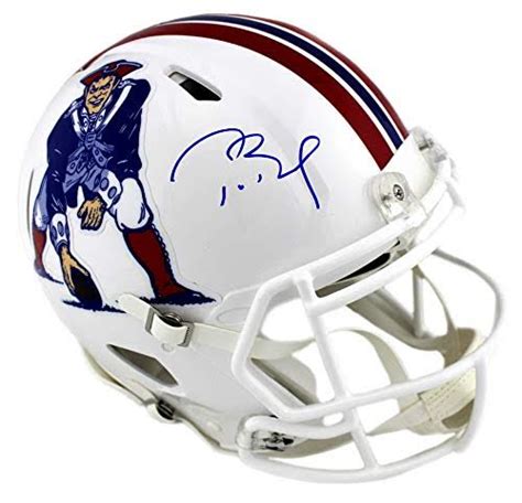 Tom Brady Signed Patriots Throwback Full-Size Authentic On-Field Speed ...