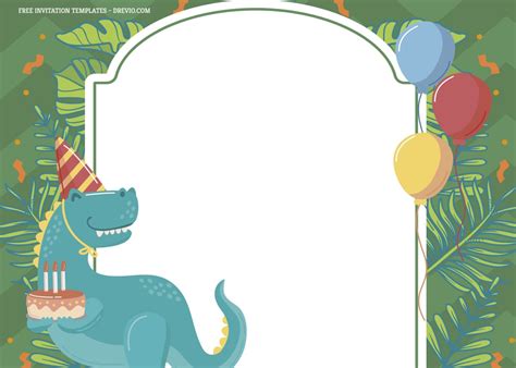 7+ Wild And Roaring Dinosaur Birthday Invitation Templates - Drevio ...