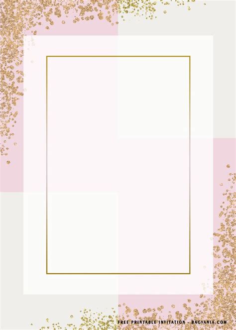 (FREE Printable) - Blank Rectangle Birthday Invitation Templates | Printable birthday ...