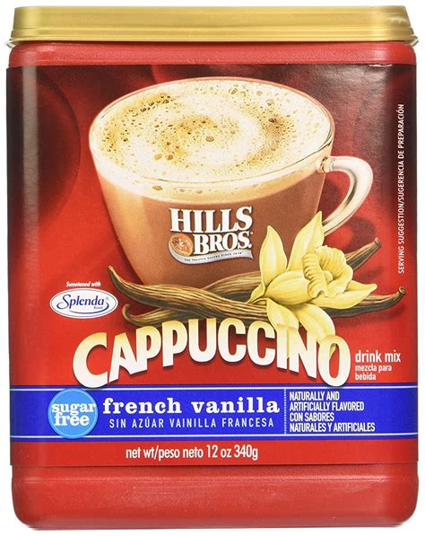 Hills Bros, Sugar-Free, French Vanilla Cappuccino Drink Mix, 12oz Canister (Pack of 3) - Walmart.com