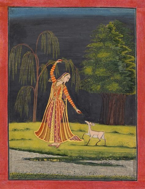 The lovelorn Utka Nayika. Chamba, School of Mahesh, c. 1765-70 | Mughal paintings, Islamic ...