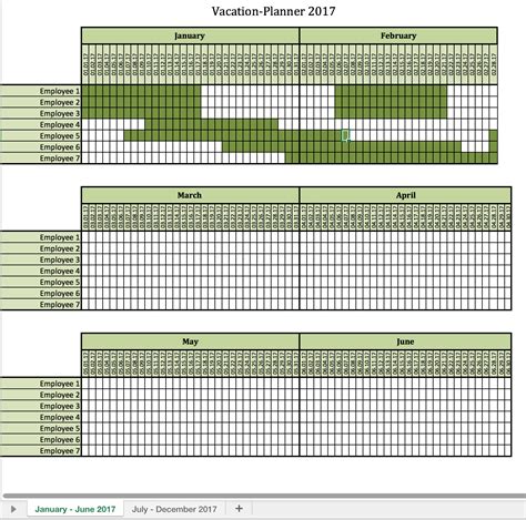 Holiday Spreadsheet inside Vacationplanner 2017 Excel Templates For ...