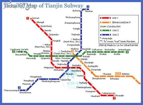 Tianjin Metro Map - ToursMaps.com