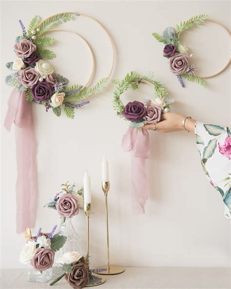 DIY Floral Hoop Wreath Tutorial