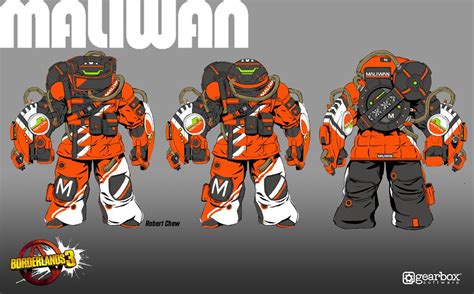 Maliwan Heavy Trooper Ortho View Art from Borderlands 3 #art #artwork #gaming #videogames #gamer ...