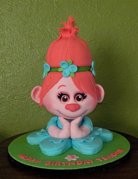 Poppy - Trolls Themed on Cake Central | Trolls cake, Trolls birthday, Cupcake cakes