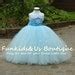 Light Blue snowflake Gown tutu Birthday Party Ice Tutu Dress