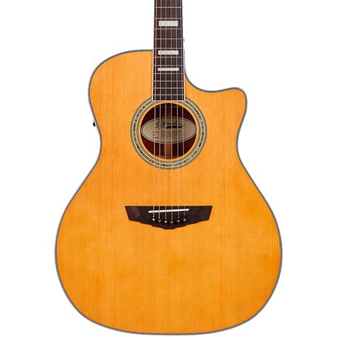 D'Angelico Premier Series Gramercy Single Cutaway Grand Auditorium Acoustic-Electric Guitar ...