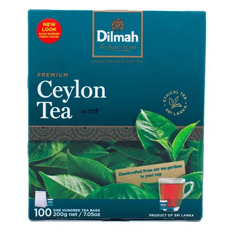 Buy Dilmah Premium Single Origin 100% Pure Ceylon Tea - 100 Bags Online ...