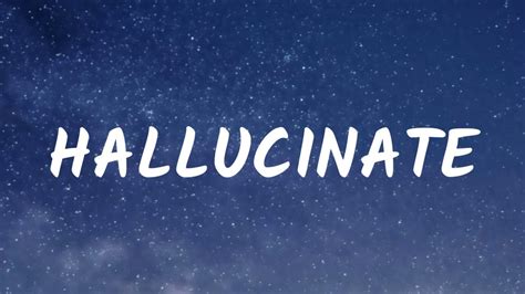 Dua Lipa - Hallucinate (Lyrics) - YouTube