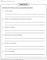 hyperbole worksheets k5 learning - hyperbole worksheet - Bobbie Gallegos