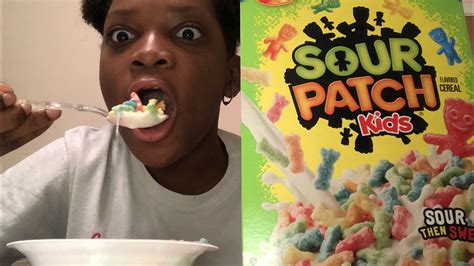 Trying The New Sour Patch Kids Cereal! - YouTube