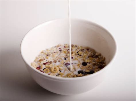 Milk And Cereal Bowl Stock Photo - Image: 9134080