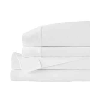 Home Decorators Collection Luxury Organic Cotton 4-Piece Queen Sheet Set in White HD001L - The ...