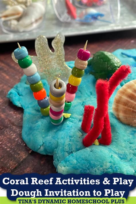 Fun Hands-on Coral Reef Activities and Play Dough Invitation to Play