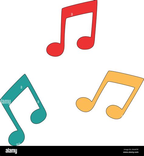 Vector cartoon music note icon Stock Vector Image & Art - Alamy