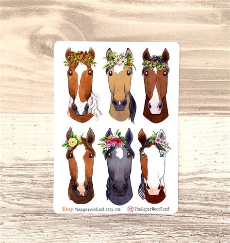 Horse Summer Planner Stickers Cute Horse Stickers Happy | Etsy