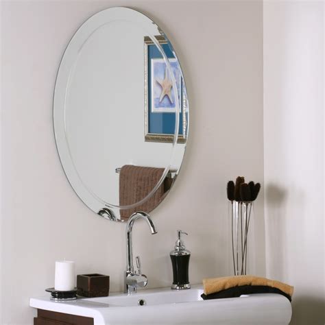 Decor Wonderland 23.6-in Oval Frameless Bathroom Mirror at Lowes.com