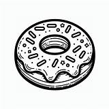 Donut 🍩 Coloring Page sketch template