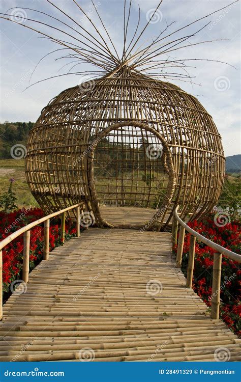 Bamboo sculpture stock image. Image of rough, lines, straw - 28491329