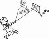 Kite Coloring Pages For Preschoolers sketch template