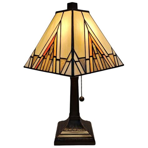 Tiffany Style Mission Mini Table Lamp - 15" Tall - Walmart.com - Walmart.com