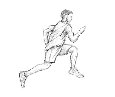 How to Draw a Figure Running-Video Tutorial | Drawing people, Person running, Running drawing