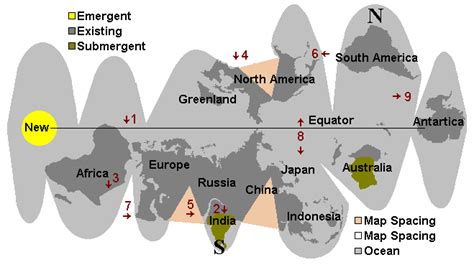 Map of the world after pole shift - econolomi