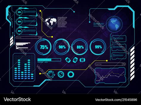 Abstract hud ui gui future futuristic screen Vector Image