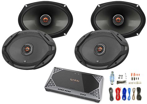 4x JBL 6x9" 2-Way GX Series Car Audio Speakers with Tweeter Level Control, with Infinity ...