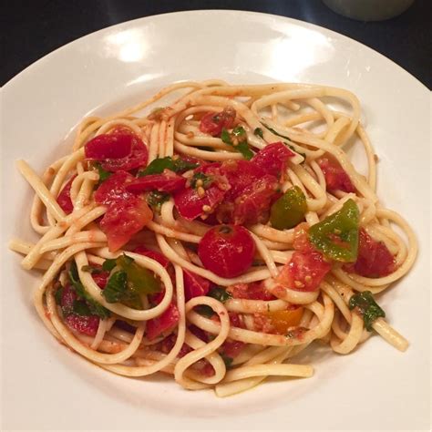 Pasta with Fresh Tomato Sauce and My Italian Dinner