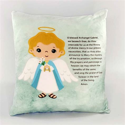 Saint Gabriel Prayer Pillow |Kidderbug Kreations |Catholic Saint