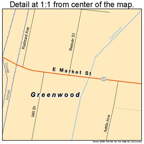 Greenwood Delaware Street Map 1031560