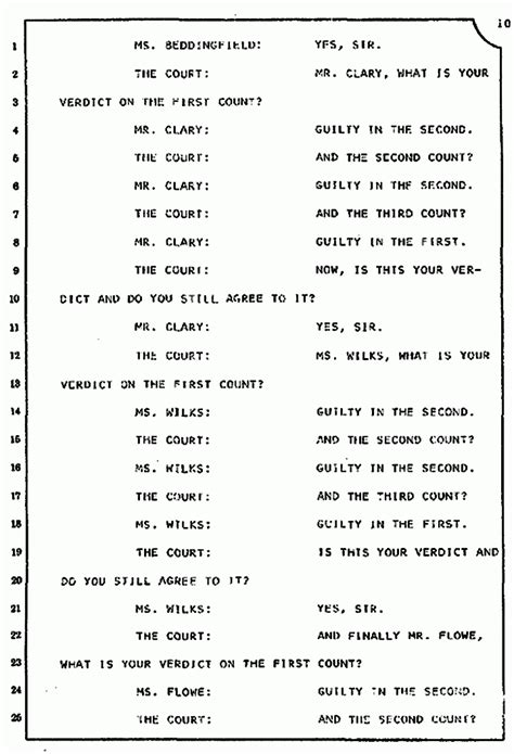 Jeffrey MacDonald trial: Jury Verdict and Polling, Aug. 29, 1979 ...