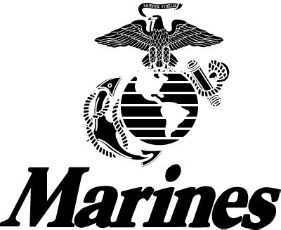 Marine Clipart Black And White - Vector Military Vinyl Marines Clipart Ready Marine Clip Army ...