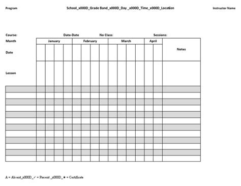 Roster Template | PDF