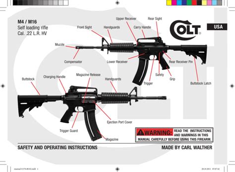 Manual Colt M4 M16 22 Rimfire 10r11