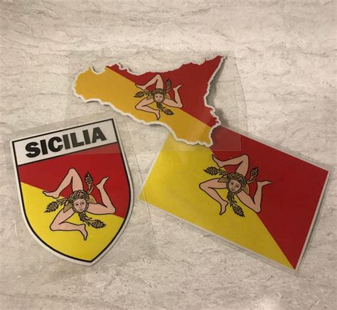 Large Sicily Sticker Sicilia Sticker Sicilian Stickers | Etsy