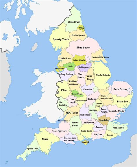 England Maps Counties : Map of counties of Great Britain (England, Scotland and ... : In 1994 ...