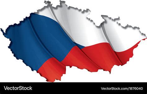 Czech Map Flag Royalty Free Vector Image - VectorStock