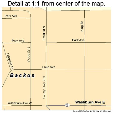 Backus Minnesota Street Map 2703124