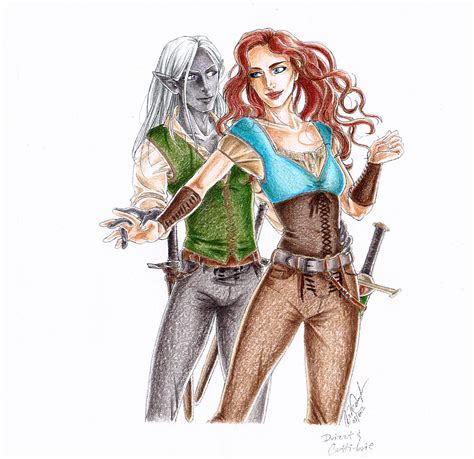 Drizzt and Catti-brie -- Dance (colors) by anniecoleptic on DeviantArt