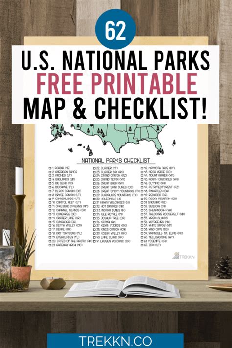 Your Printable U.S. National Parks Map with All 62 Parks