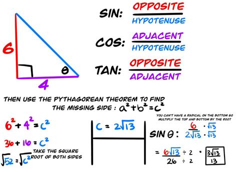 Trigonometry Trigonometric Functions Given: Tan θ = (6/4), Find: Sin θ ...