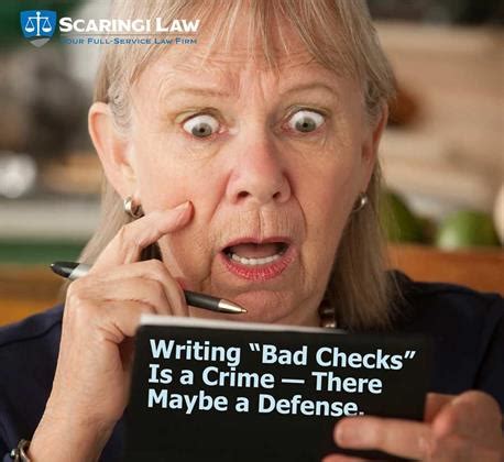 Writing “Bad Checks” Is a Crime — There Maybe a Defense.