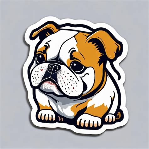 Premium AI Image | Cute Bulldog Sticker 2