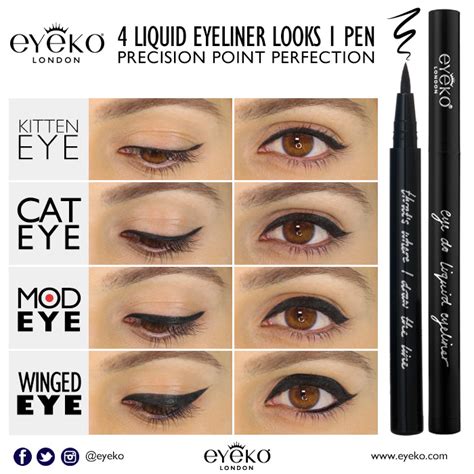 4 Liquid Eyeliner Looks - Eyeko